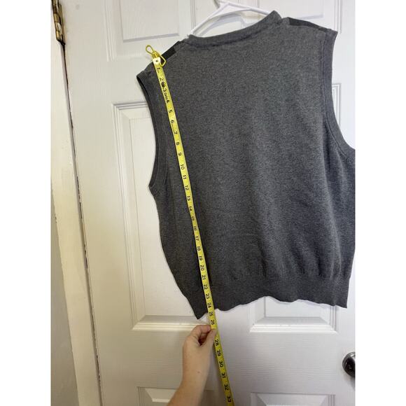 West Virginia University Mens Argyle Diamond Sweater WV Vest V Neck Size Medium - Picture 4 of 7